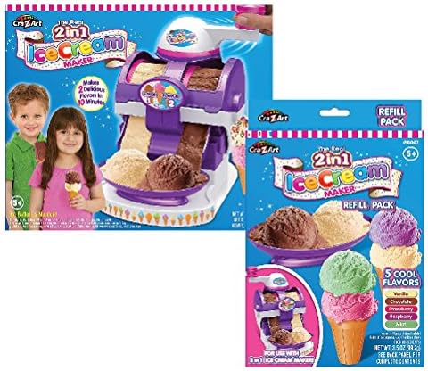 (Set) Cra-Z-Art 2 In 1 Delicious Ice Cream Maker and Flavor Refill 5-Pack