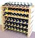 Wine Rack Wood -48 Bottles Modular Hardwood Wine Racks (8 bottles x 6 shelves)