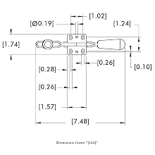 DE STA CO 227-U Toggle Lock Plus Clamp with U-Shaped Bar and Flanged Base