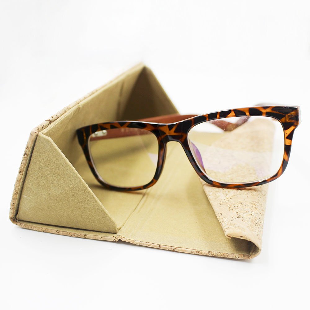 Eyeglasses Case, ASAPS Vintage Foldable Eyeglasses Case (Wood Sawdust)