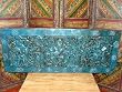 Antique Hindu God Ganesha Carved Wood Headboard Wall Panel 72"