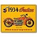 Nostalgic Indian Motorcycles Tin Sign : 1934 Series 402