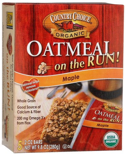 Country Choice Organic Oatmeal On The Run, Maple, 5-Count Bars (Pack of 6) by Country Choice Organic