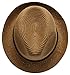 Wonderful Fashion Men's Short Brim Straw Fedora Hat with Summer Low Cut Sock