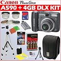 Canon PowerShot A590IS 8MP Digital Camera & Lenses & Filters + 4GB Deluxe Accessory Kit
