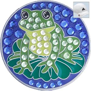Bella Swarovski Crystal Golf Ball Marker & Hat Clip – Frog