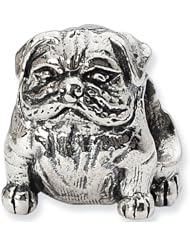 Reflection Beads Silver Bulldog Dog Bead
