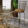 Hillsdale Glendale 30-Inch Swivel Bar Stool, Brown Rust Finish with Buckskin Faux-Suede Fabric