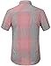 SSLR Men's Straight Fit Ombre Plaid Short Sleeve Shirt