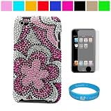 Buy Premium Two Piece Rhinestone Design Protective Cover Case for Apple iPod Touch 4th...