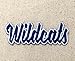 Wildcats - Royal Blue/White - Team Mascot - Words/Names - Iron on Applique/Embroidered Patch