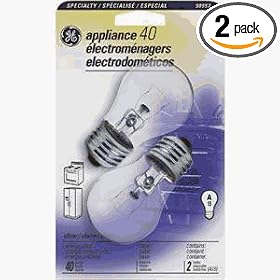 GE Appliance Bulbs, 40 Watts, Pack Of 2 by GE Lighting