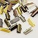 PEPPERLONELY Brand 270PC/200 Gram Mixed Brass Ribbon Bracelet Bookmark Pinch Crimp End Findings 20x8mm