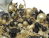 Review CMI  / 125-Piece Club Pack of Shatterproof Black & Gold Christmas Ornaments