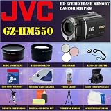 Pocket Video Camera JVC GZ HM550 HD Everio Flash Memory Camcorder + Wide Angle Lens, Telephoto Lens, Filter Kit, Lens Cap Keeper, 8GB SDHC Memory Card, Memory Card Reader, Video Light, Soft Carrying Case, Aluminum Tripod, & Digital Cleaning Kit For JVC Everio GZ HM550, JVC GZHM550, JVC GZ HM550 !!!