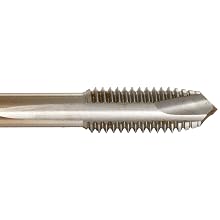Dormer EP006H Powdered-Metal Steel Machine Spiral Point Threading Tap, Gold Oxide Finish, Round with Square End Shank, Plug Chamfer