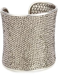 Deanna Hamro Atelier "Lulu" Greige Wide Pave Cuff Bracelet