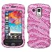 Samsung Rogue u960 Zebra Skin (Pink/Hot Pink) Diamante Protector Cover Full Rhinestones/Diamond/Bling/Diva - Hard Case/Cover/Faceplate/Snap On/Housing