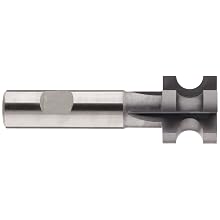 Niagara Cutter CCS150 Concave Radius Shank Type Cutter, High Speed Steel, Uncoated (Bright), Weldon Shank, 1-1/2" Cutter Diameter, 4 Flutes, 3/8" Radius, 1.188" Width