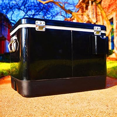 BREKX 54 Qt. Black Party Cooler with Bluetooth Speakers