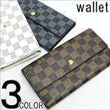 （リッキーアンドヒッキー）Rickey&Hickey　ブロックチェック柄三つ折り長財布