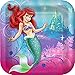 Ariel the Little Mermaid Sparkle Large Square Paper Plates (8ct)