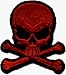 Red & Black Skull & Crossbones - 2 1/2