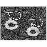 LogoArt Chicago Bears Sterling Silver Team Logo Dangle Earrings