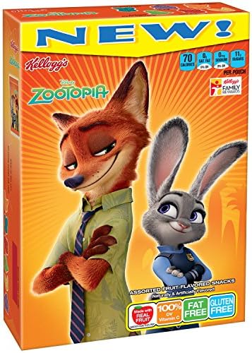 Kellogg's Fruity Snacks Sours, Zootopia, 10 Count (Pack of 10)