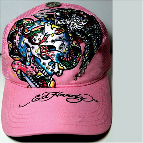 Buy Ed Hardy Rhinestone Pink Stone Cap / Hat