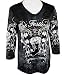 Cactus Bay Apparel Rhinestone Highlighted, Artistically Printed, 3/4 Sleeve, V-Neck, ...
