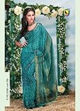 Bollywood Style Faux Georgette Party Wear Blue Saree/sari Reviews