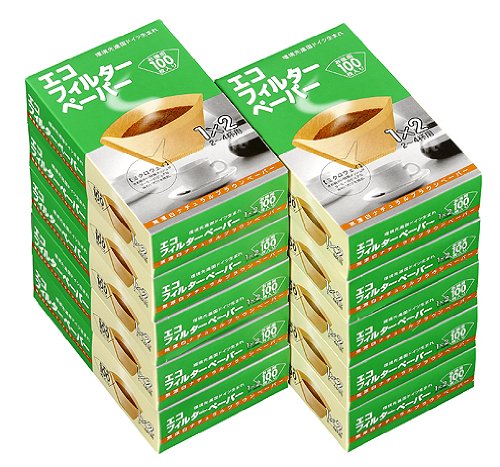 Melitta エコフィルターペーパー ブラウン 【2~4杯用】 100枚入 「10パックセット」 Eco PA 1×2G
