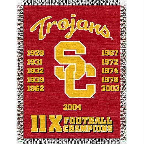 NCAA USC Trojans 48-Inch-by-60-Inch Commemorative Acrylic Tapestry Throw