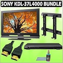 Sony Bravia L-Series KDL-37L4000 37-inch 720P LCD HDTV + Sony DVD Player w/ Wall Mount Accessory Kit