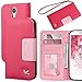 Galaxy S4 case,By HiLDA,Wallet Case for Samsung Galaxy S4/i9500,Premium PU Leather Case,Credit Card Holder,Flip Cover Case[Rose]