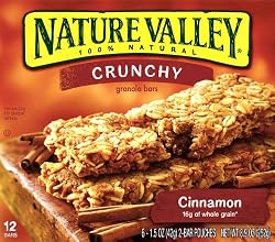 Nature Valley Crunchy Granola Bars, Cinnamon, 12-Count Boxes (Pack of 6)
