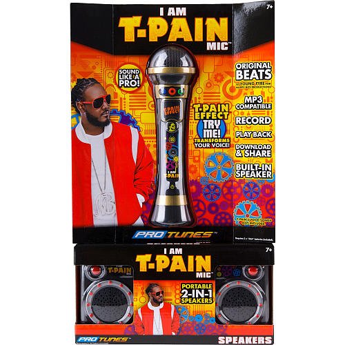 ProTunes I Am T-Pain Mic - Gold - With Portable 2-in-1 Speakers