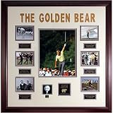 Jack Nicklaus Framed Multiple Photographs and Autographed Golf Ball Piece