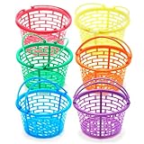 Plastic Bright Round Easter Basket Party Supplies