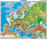 XXL 1,64 Meter - Original handgezeichnete Relief Europa-Karte mit Lifetime Update Zertifikat - by Wenschow since 1908 - antireflex-entspiegelt laminiert (riesen gro&szlig;es Poster, Wandkarte, Europakarte, Gro&szlig;formt) - 