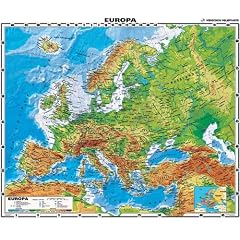 XXL 1,64 Meter - Original handgezeichnete Relief Europa-Karte mit Lifetime Update Zertifikat - by Wenschow since 1908 - antireflex-entspiegelt laminiert (riesen gro�es Poster, Wandkarte, Europakarte, Gro�formt)