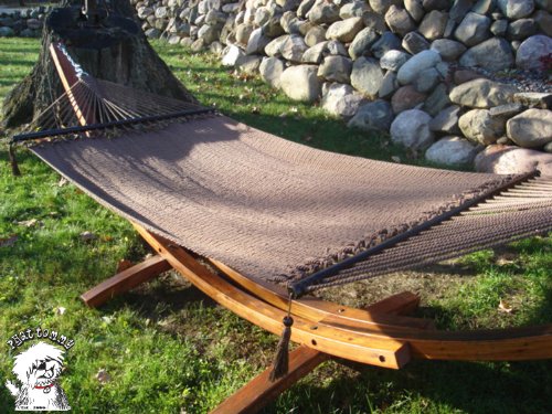 PHAT TOMMY Grand Super Soft Hand Woven Wide Hammock - Mocha