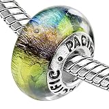 Pacific 925 Collection Sterling Silver Glass Bead - Reggae (Pandora and Chamilia Compatible)