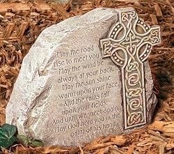 Pack of 2 Joseph's Studio Irish Blessing Religious Outdoor Garden Stones