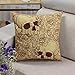 Euphoria CaliTime Cushion Cover Throw Pillow Shell Halloween Skull 18 X 18 Inches, Roses, Wine/Yellow