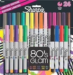 Sharpie Ultra-Fine-Point Permanent Markers, 24-Pack Colored Markers (32893)