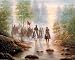 Civil War Grey Soldier On Horses Art Print POSTER rare - 20" x 16"