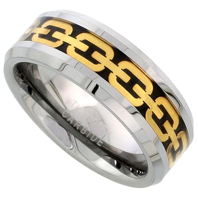 Chain link wedding rings