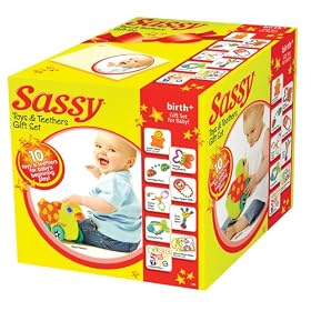 Sassy Baby 10 Piece Developmental Gift Set, Multiple Colors